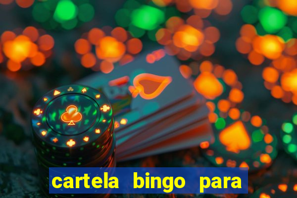 cartela bingo para cha de cozinha imprimir gratis