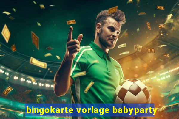 bingokarte vorlage babyparty