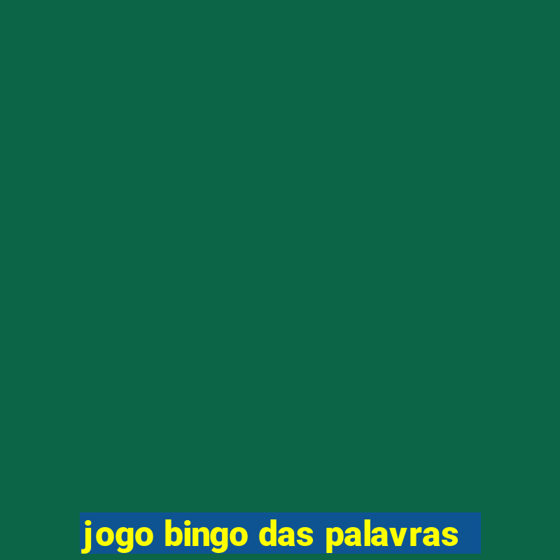 jogo bingo das palavras