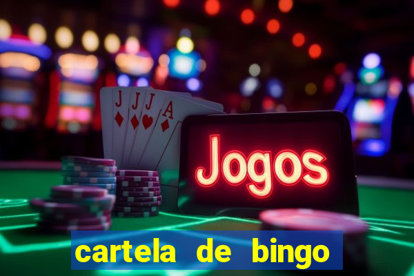 cartela de bingo pra imprimir