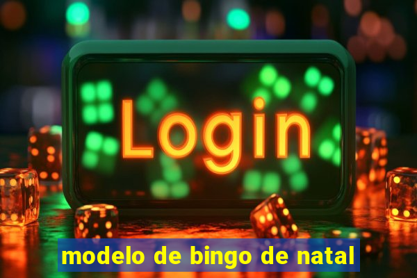 modelo de bingo de natal