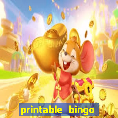 printable bingo card for kids