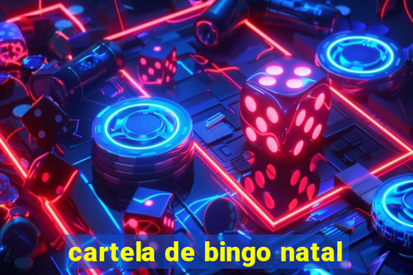 cartela de bingo natal