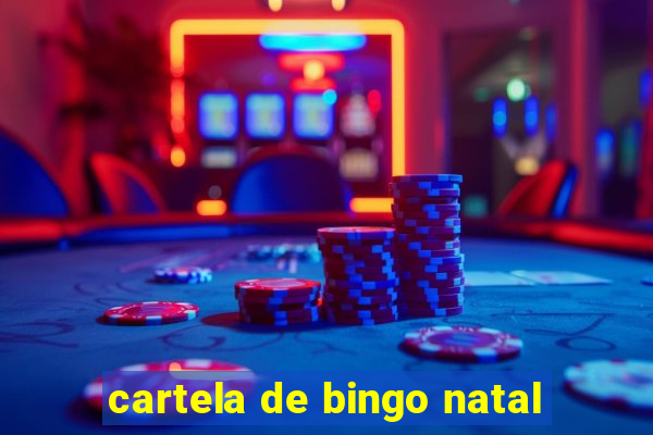 cartela de bingo natal