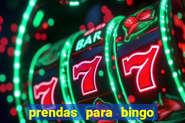 prendas para bingo de natal