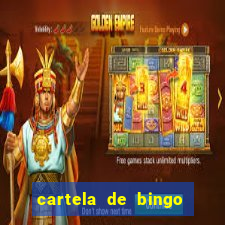 cartela de bingo cha de panela