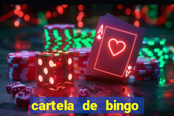 cartela de bingo cha de panela