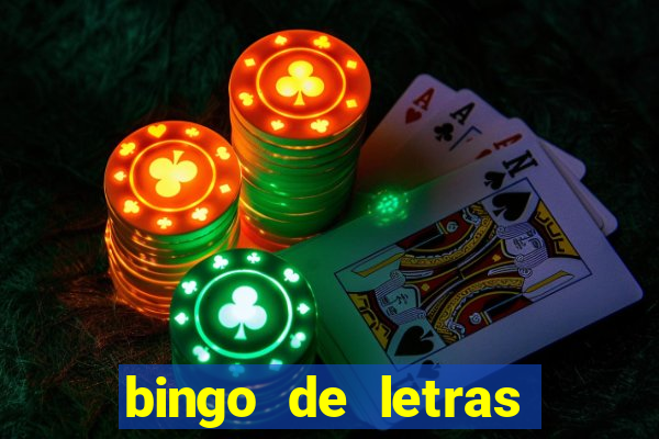 bingo de letras colorido para imprimir