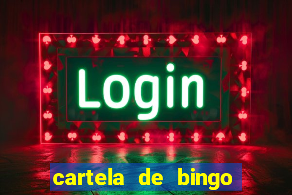 cartela de bingo cha de bebe