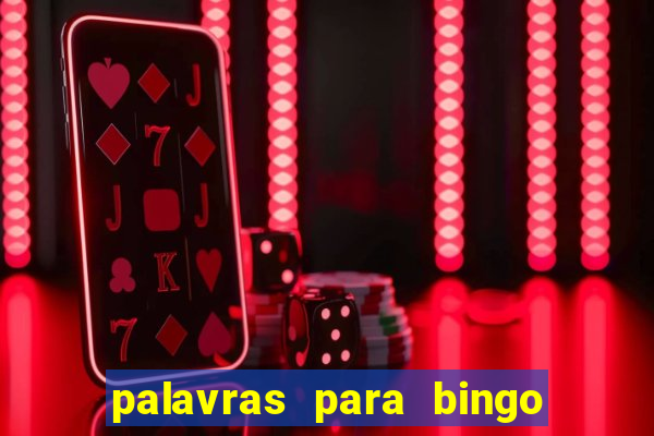 palavras para bingo de cha de lingerie